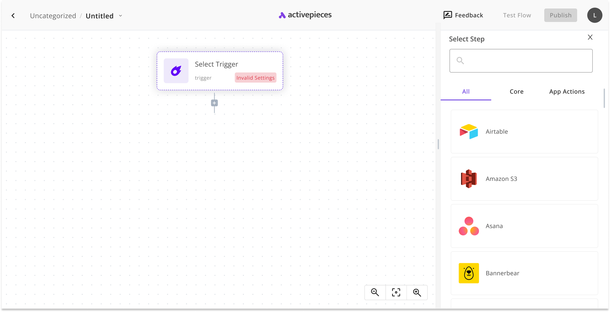 Activepieces sidebar apps redesign