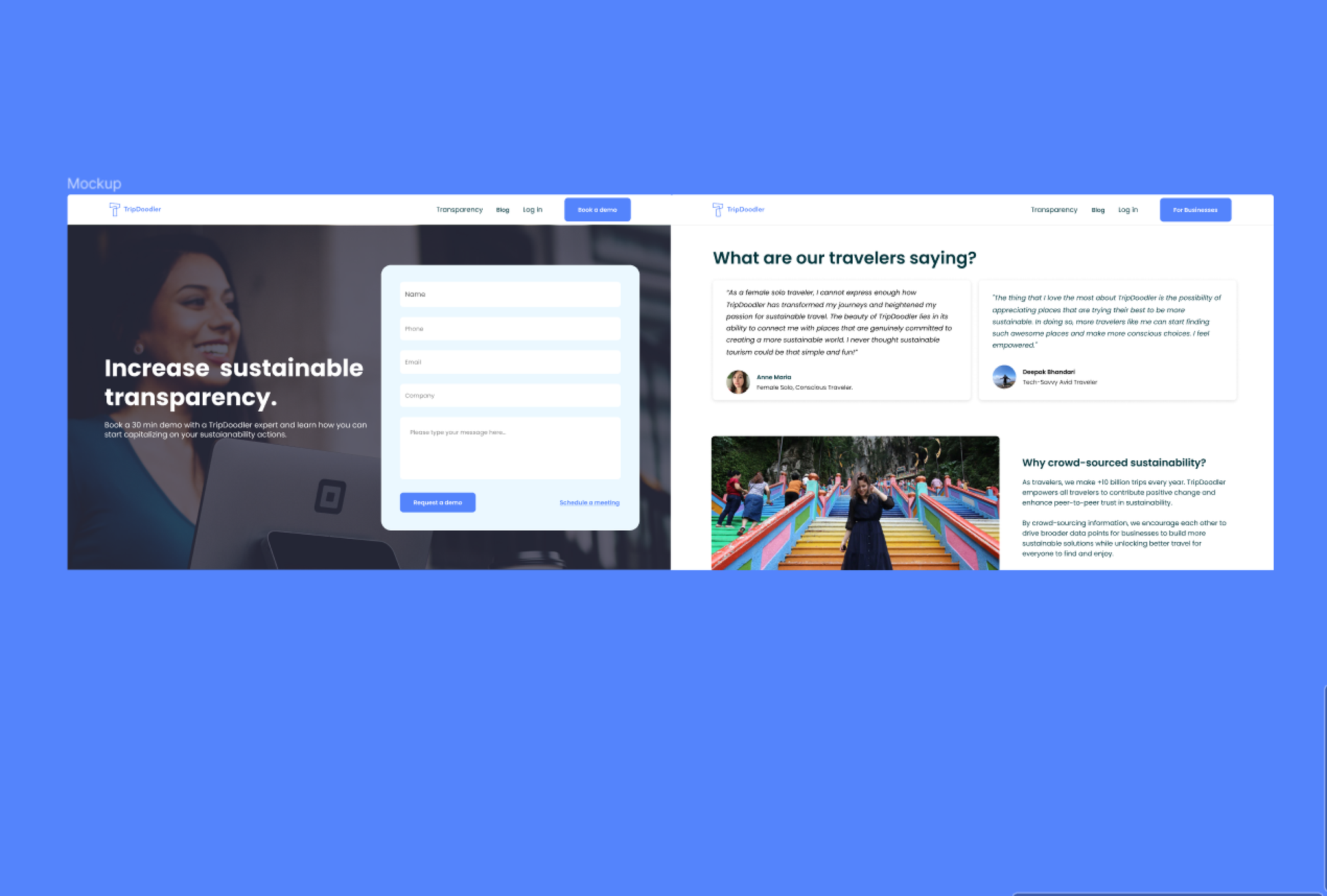 TripDoodler website overview